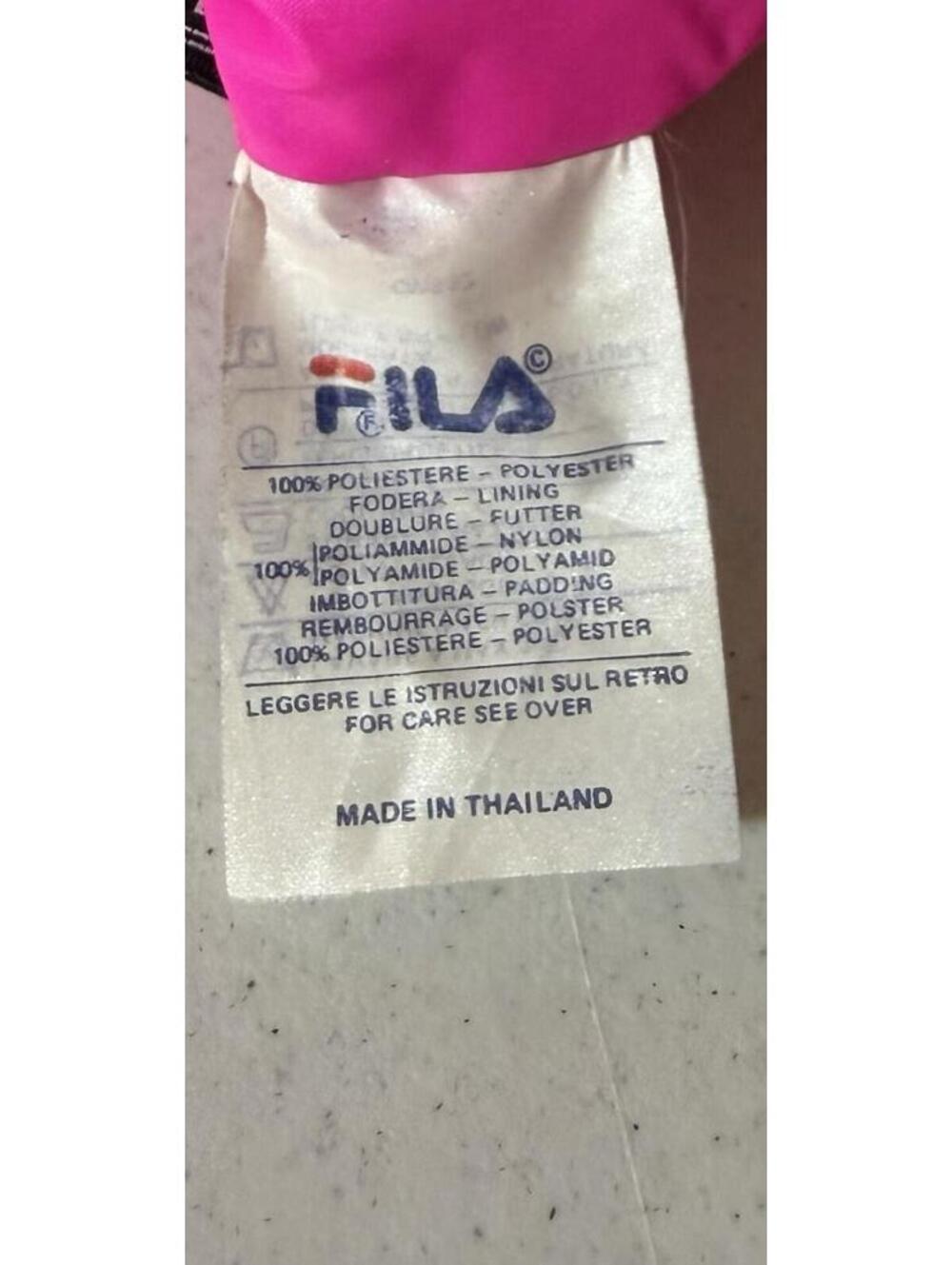Vintage 80s Fila Magic Line Ski Jacket Womens XL Hot Pink Color Block Neon - Picture 8 of 11